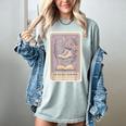 Hockey Romance Tarot Card Books Reader Cozy Reading Women's Comfort Colors T-Shirt Denim
