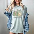 I'm Booked Tonight Cozy Floral Book Lover Graphic Women's Comfort Colors T-Shirt Denim