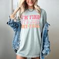 I'm Fine It's Just My Face Resting Face Mood Introvert Premium Women's Comfort Colors T-Shirt Denim