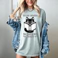 I’m Not Reading I’m Judging You Silently Fun Cat Book Lover Women's Comfort Colors T-Shirt Denim
