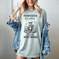 Introvert Read Spicy Books Lover Bookworm Skeleton Reading Women's Comfort Colors T-Shirt Denim Introvert Read Spicy Books Lover Bookworm Skeleton Reading Women's Comfort Colors T-Shirt Denim