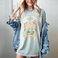 The Introvert Skeleton Tarot Card Coffee Book Lover Women's Comfort Colors T-Shirt Denim
