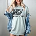 Introverted Weightlifter Gym Weightlifting Introvert Women's Comfort Colors T-Shirt Denim Introverted Weightlifter Gym Weightlifting Introvert Women's Comfort Colors T-Shirt Denim