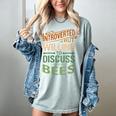 Introverted But Willing To Discuss Bees Animal Meme Women's Comfort Colors T-Shirt Denim
