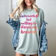 Introverted Willing To Discuss Housecat Introvert Women's Comfort Colors T-Shirt Denim Introverted Willing To Discuss Housecat Introvert Women's Comfort Colors T-Shirt Denim