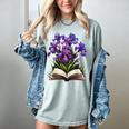 Irises Flowers Book Iris Floral Women's Comfort Colors T-Shirt Denim Irises Flowers Book Iris Floral Women's Comfort Colors T-Shirt Denim