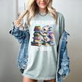 It's Not Hoarding If It's Books ShirtDragon Reading Book Women's Comfort Colors T-Shirt Denim