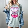 Just A Girl Who Loves Books Butterflies Reading Women's Comfort Colors T-Shirt Denim