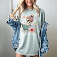 Just A Girl Who Loves Books Messy Bun Book Skeleton Bookworm Women's Comfort Colors T-Shirt Denim