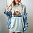 Just a Girl Who Loves Cats And Books Kitties Pet Art Lover Women's Comfort Colors T-Shirt Denim
