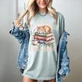 Just A Girl Who Loves Cats And Books Reading Librarian Women's Comfort Colors T-Shirt Denim Just A Girl Who Loves Cats And Books Reading Librarian Women's Comfort Colors T-Shirt Denim