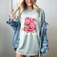 Just A Girl Who Loves Dragons And Books Dragon Reading Lover Women's Comfort Colors T-Shirt Denim Just A Girl Who Loves Dragons And Books Dragon Reading Lover Women's Comfort Colors T-Shirt Denim