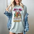 Just A Girl Who Loves Reading Books Women's Comfort Colors T-Shirt Denim Just A Girl Who Loves Reading Books Women's Comfort Colors T-Shirt Denim