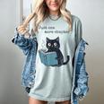 Just One More Chapter Bookworm Cat Book Lover Women's Comfort Colors T-Shirt Denim