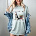 I Just Want To Read Books And Pet My Husky Dog Women's Comfort Colors T-Shirt Denim