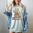 Kawaii Cat Coffee Books Teacher Men Women Girls Kids Women's Comfort Colors T-Shirt Denim Kawaii Cat Coffee Books Teacher Men Women Girls Kids Women's Comfort Colors T-Shirt Denim