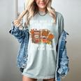 Knitting Reading Books Drinking Tea Knitter Knit Women's Comfort Colors T-Shirt Denim