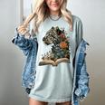 Leopard Book Flower Women's Comfort Colors T-Shirt Denim