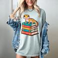 Leopard Gecko Book Lover Reading Women's Comfort Colors T-Shirt Denim