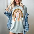 Leopard Teacher Wild About Reading Books Reader Librarian Women's Comfort Colors T-Shirt Denim