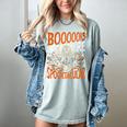 Library Halloween Book Lover Ghost With Books Women's Comfort Colors T-Shirt Denim