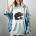 Life Is Better With Books Cats & Coffee Librarian Book Lover Women's Comfort Colors T-Shirt Denim Life Is Better With Books Cats & Coffee Librarian Book Lover Women's Comfort Colors T-Shirt Denim