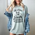 Life Is Better With Cats & Books Sphynx Cat Mom Women Women's Comfort Colors T-Shirt Denim Life Is Better With Cats & Books Sphynx Cat Mom Women Women's Comfort Colors T-Shirt Denim