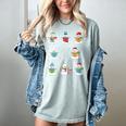Literary Winter Reading Snowmen Cozy Book Lover Pattern Women's Comfort Colors T-Shirt Denim Literary Winter Reading Snowmen Cozy Book Lover Pattern Women's Comfort Colors T-Shirt Denim