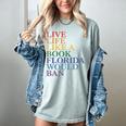 Live Life Like a Book Florida Would Ban LGBTQ Rainbow Flag Women's Comfort Colors T-Shirt Denim Live Life Like a Book Florida Would Ban LGBTQ Rainbow Flag Women's Comfort Colors T-Shirt Denim