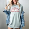 I Love You To The Library And Back Book Lover Quote Women's Comfort Colors T-Shirt Denim