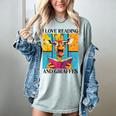 Love Reading And Giraffes Cute Giraffe Reading Book Lovers Women's Comfort Colors T-Shirt Denim Love Reading And Giraffes Cute Giraffe Reading Book Lovers Women's Comfort Colors T-Shirt Denim