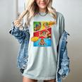Lucha Libre Comic Book Mexican Wrestling Cartoon Wrestler Women's Comfort Colors T-Shirt Denim