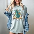 Magical Book Dragon Fantasy Reading Enthusiast Art Women's Comfort Colors T-Shirt Denim