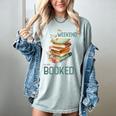 'My Weekend Is All Booked' Reading Book Introvert Librarian Women's Comfort Colors T-Shirt Denim
