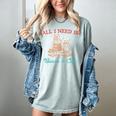 All I Need Is Books & Cats Cozy Women's Comfort Colors T-Shirt Denim All I Need Is Books & Cats Cozy Women's Comfort Colors T-Shirt Denim
