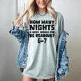How Many Nights A Week Should You Be Reading 6-7 Book Lover Women's Comfort Colors T-Shirt Denim
