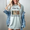 I Have No Shelf Control Book Lover Pun Reader Humor Women's Comfort Colors T-Shirt Denim