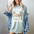 I Have No Shelf Control Read Book Reading Librarian Women's Comfort Colors T-Shirt Denim
