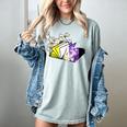 Non-Binary Book Lover Nonbinary Daisy LGBT Reading Pride Women's Comfort Colors T-Shirt Denim Non-Binary Book Lover Nonbinary Daisy LGBT Reading Pride Women's Comfort Colors T-Shirt Denim