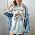 North Pole Book Club Hot Cocoa Served Daily Librarian Xmas Women's Comfort Colors T-Shirt Denim