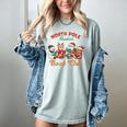 North Pole Readers Book Club Reading Book Christmas Women's Comfort Colors T-Shirt Denim