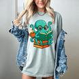 Octopus Reading Book Reading Bookworm Reader Women's Comfort Colors T-Shirt Denim
