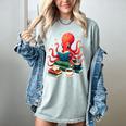 Octopus Reading Books Tea Coffee Women's Comfort Colors T-Shirt Denim