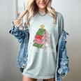 Oh What Fun It Is To Read Book Christmas Tree Premium Tri-Blend Women's Comfort Colors T-Shirt Denim