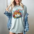Open Book With Colorful Floral Reading Magic Women's Comfort Colors T-Shirt Denim