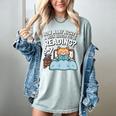 Orange Cat Reading Book 67 Six Seven Meme Women's Comfort Colors T-Shirt Denim