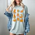 Orange Cats Reading Books Cat Lover Women's Comfort Colors T-Shirt Denim