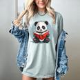 Panda With Book For Reading Enthusiasts Women's Comfort Colors T-Shirt Denim