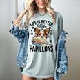 Papillon Dog Breed Life Is Better With Books And Papillons Women's Comfort Colors T-Shirt Denim Papillon Dog Breed Life Is Better With Books And Papillons Women's Comfort Colors T-Shirt Denim