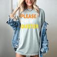 Please Chew Quieter Introvert Silence Lover Quote Women's Comfort Colors T-Shirt Denim